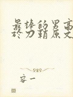 最棒的男高中生于刀鞘原文阅读