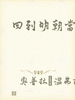 回到明朝当太子