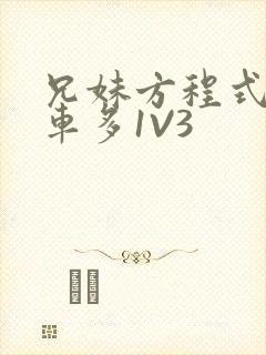 兄妹方程式多R车多1V3