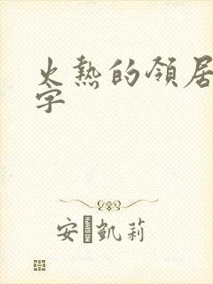 火热的领居中文字