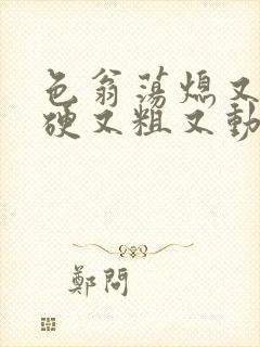 色翁荡熄又大又硬又粗又动态图