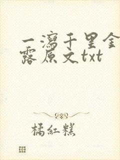 一泻千里金银花露原文txt