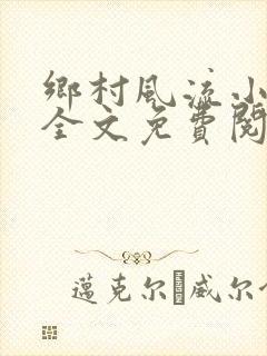 乡村风流小傻子全文免费阅读