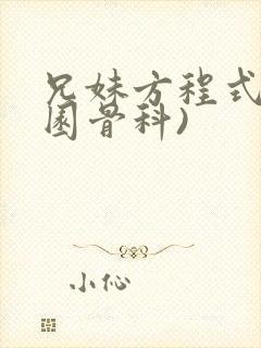 兄妹方程式(校园骨科)