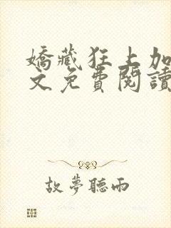 娇藏狂上加狂全文免费阅读笔趣阁