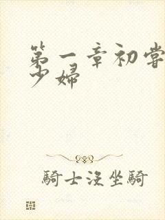 第一章初尝极品少妇