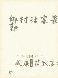 乡村活寡最新章节