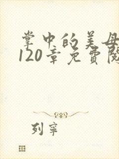 掌中的美母版主120章免费阅读