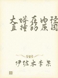 大蟒在内径横冲直撞的原因