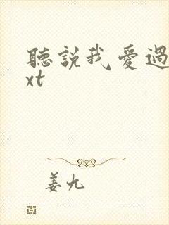 听说我爱过你txt