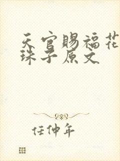 天官赐福花怜塞珠子原文
