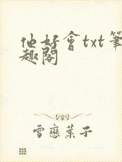 他好会txt笔趣阁