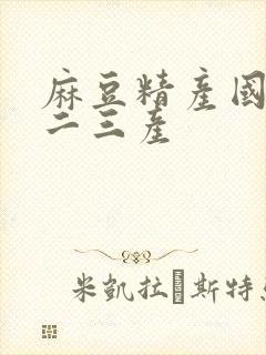 麻豆精产国品一二三产