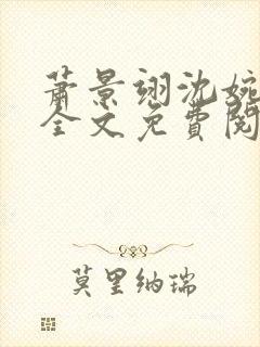 萧景翊沈婉小说全文免费阅读