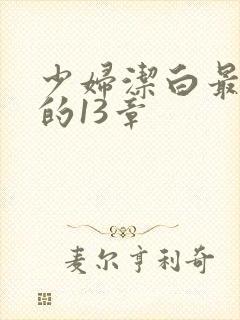 少妇洁白最刺激的13章