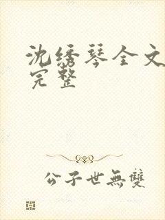 沈绣琴全文阅读完整