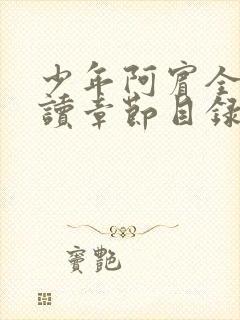 少年阿宾全文阅读章节目录