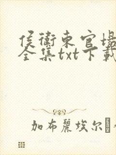 侯卫东官场笔记全集txt下载