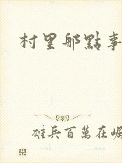 村里那点事儿