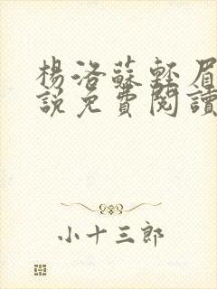 杨洛苏轻眉笔小说免费阅读