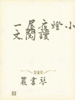 一屋夜灯小说全文阅读