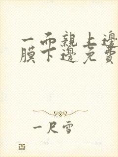 一面亲上边一面膜下边免费阅读