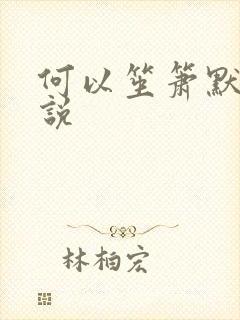 何以笙箫默 小说