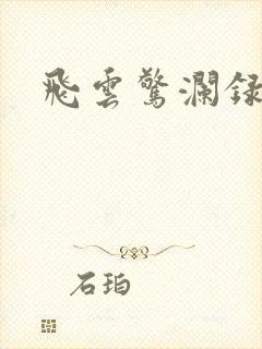 飞云惊澜录