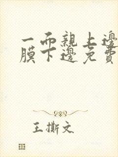 一面亲上边一面膜下边免费阅读