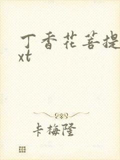 丁香花菩提树txt