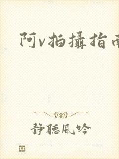 阿v拍摄指南