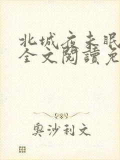 北城夜未眠小说全文阅读免费