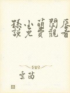 孙小萌闫辰的小说免费观看