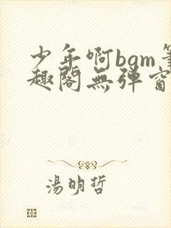 少年啊bgm笔趣阁无弹窗免费