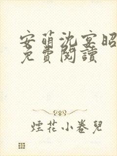 安萌沈宴昭小说免费阅读