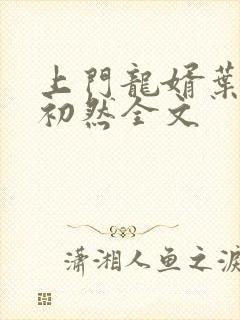 上门龙婿叶辰萧初然全文