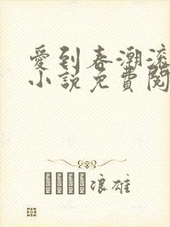 爱到春潮滚滚来小说免费阅读