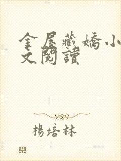 金屋藏娇小说全文阅读