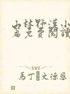 山林野汉小说全篇免费阅读