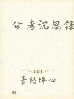 公考沉思录
