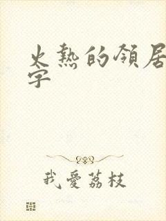 火热的领居中文字