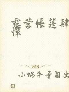 露营帐篷肆无忌惮