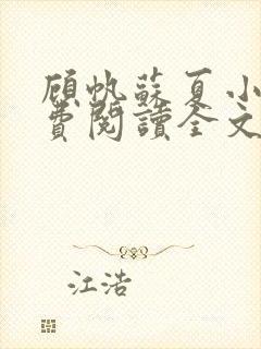 顾帆苏夏小说免费阅读全文