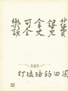 乐可金银花露小说全文免费