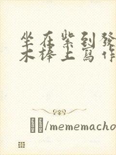 坐在紫到发黑的木棒上写作业