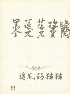 黑莲花攻略手册全文免费阅读