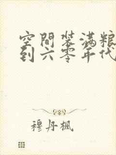 空间装满粮食回到六零年代