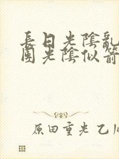 长日光阴乱作一团光阴似箭必读