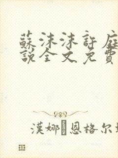 苏沫沫许庭川小说全文免费阅读