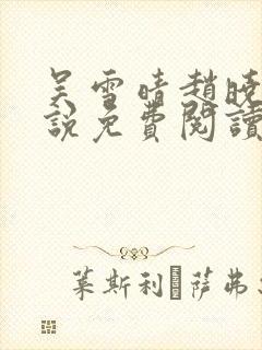 吴雪晴赵晓东小说免费阅读